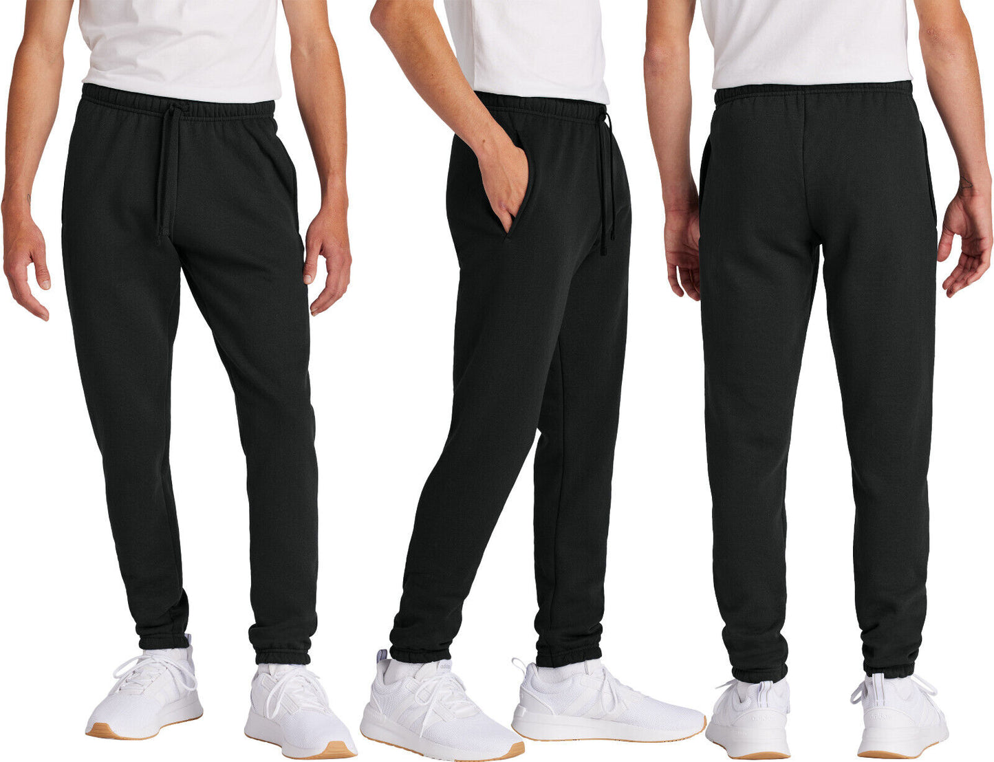 Mens Fleece Joggers Comfortable Soft Blended Sweatpants With Pockets S-4XL NEW!