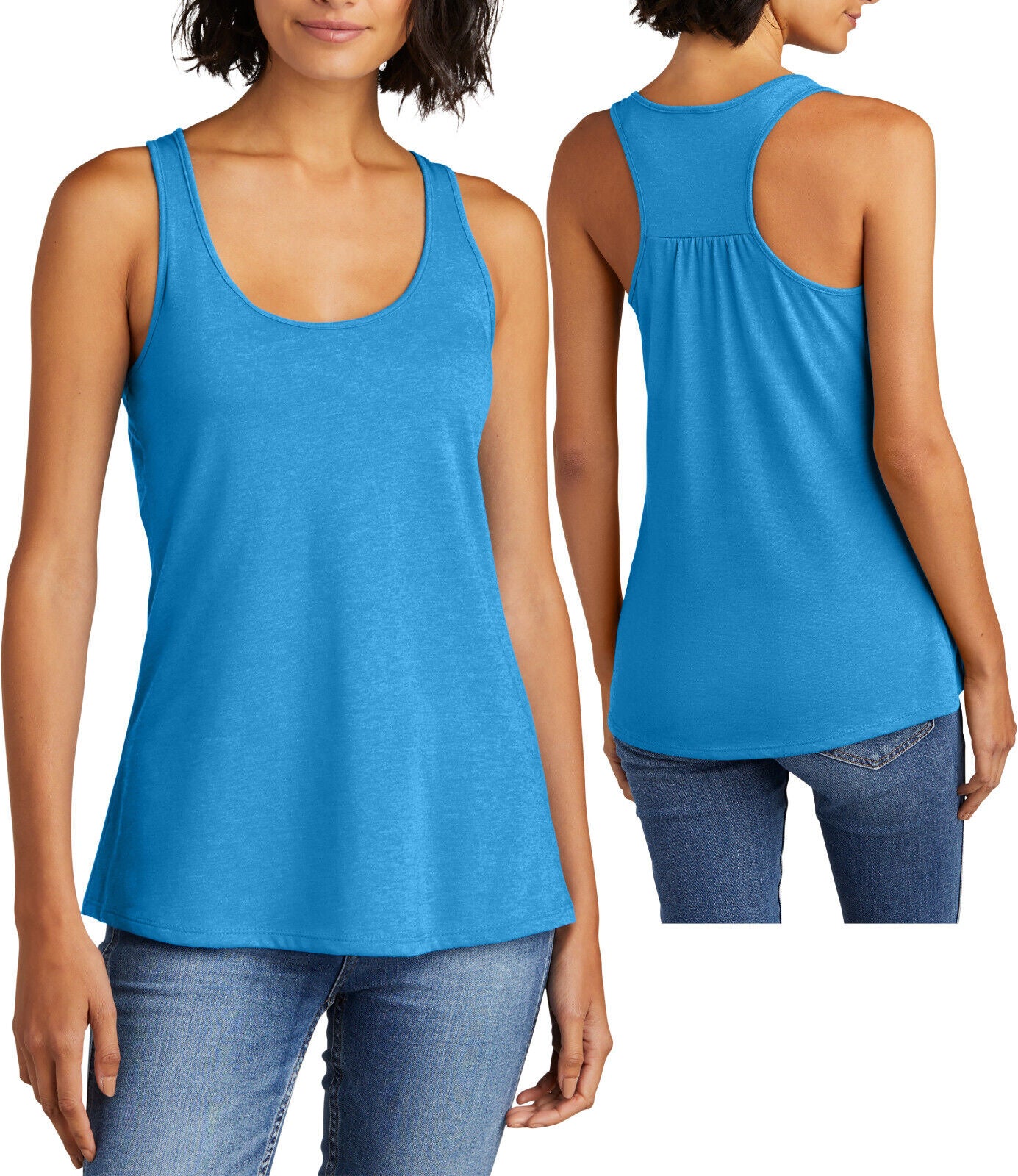 Womens 100% Soft Ringspun Cotton Racerback Tank Top Ladies Sleeveless Tee XS-4XL