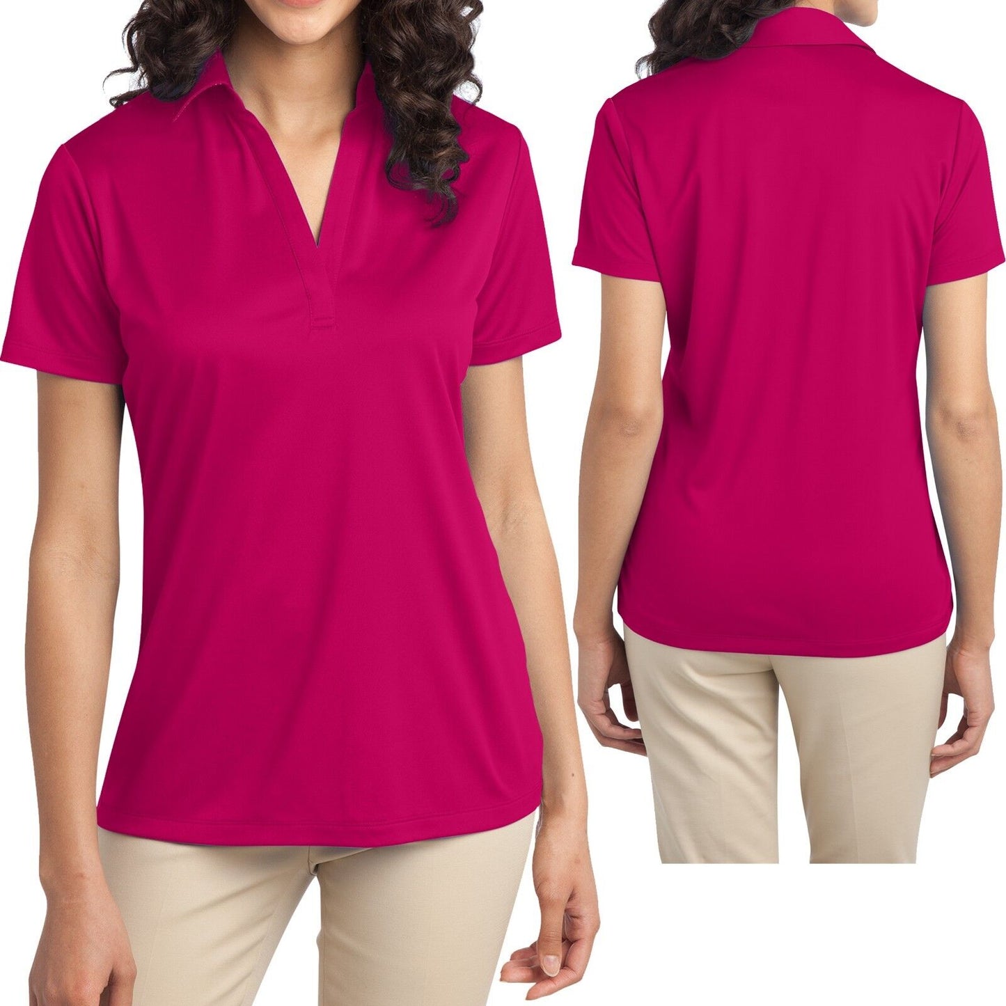 Ladies Plus Size SNAG RESISTANT Dri Fit Wicking Polo Shirt Womens 2XL 3XL 4XL