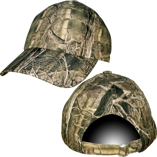 Mens Outdoor Camo 6 Panel Cap Unstructured Low Profile Camoflauge Hat NEW!