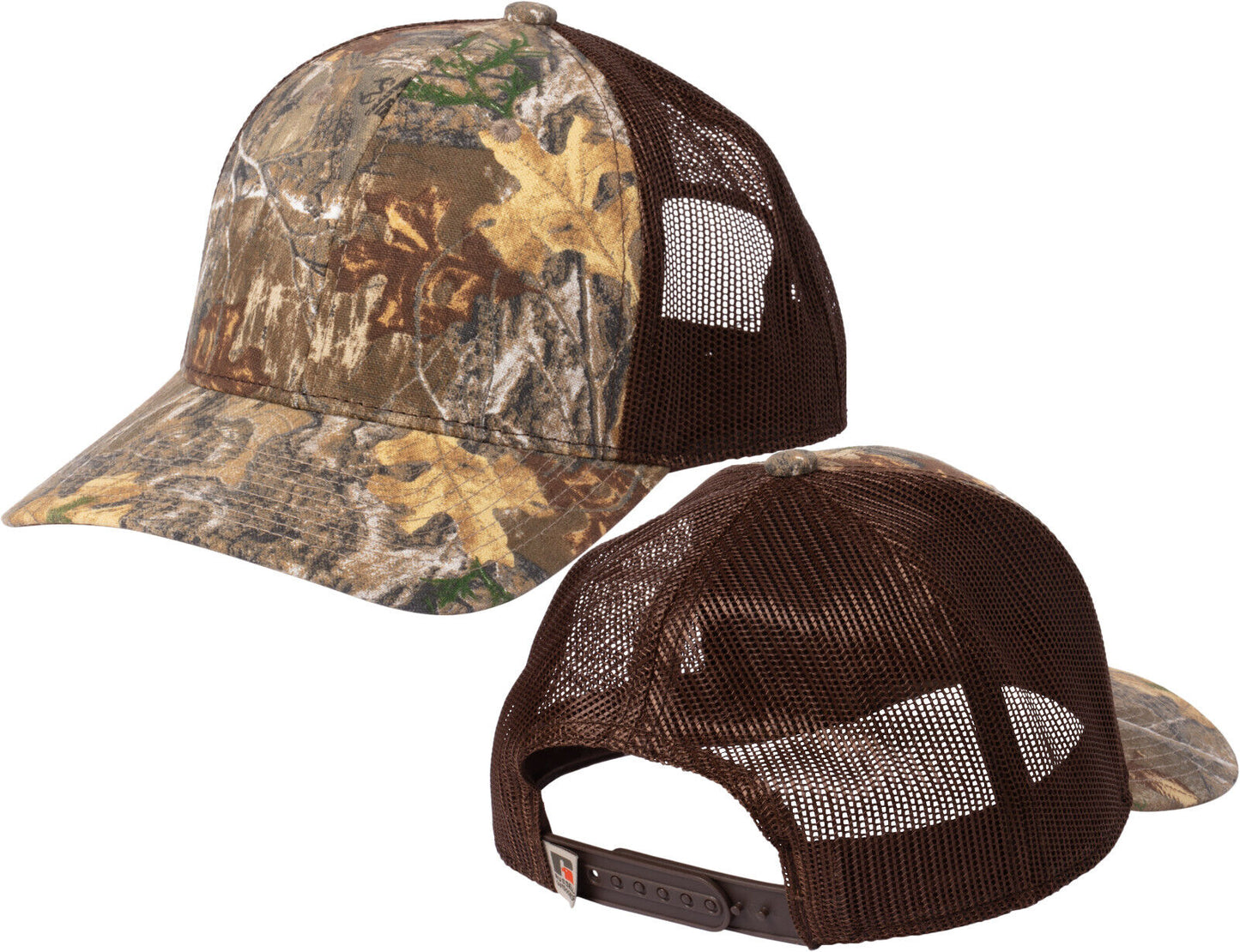 Russell Camo Snapback Trucker Cap Meshback MidProfile Hat Mossy Edge Realtree