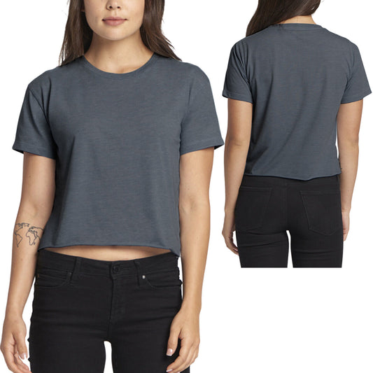 Womens Soft Blended Crop Top Tee Relaxed Fit Ladies T-Shirt Top XS-2XL NEW!