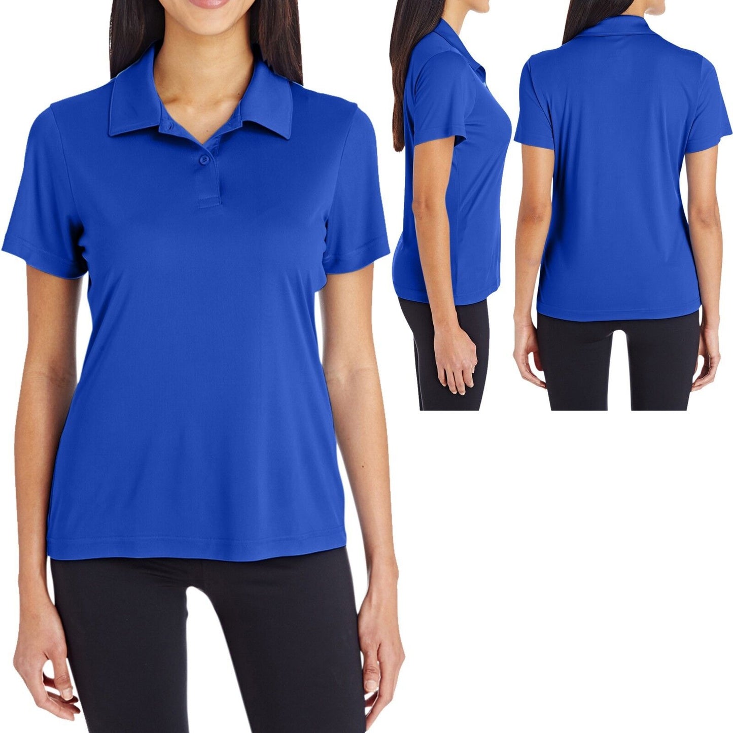 Ladies Plus Size Polo Shirt Moisture Wicking Performance Womens XL, 2XL, 3XL NEW