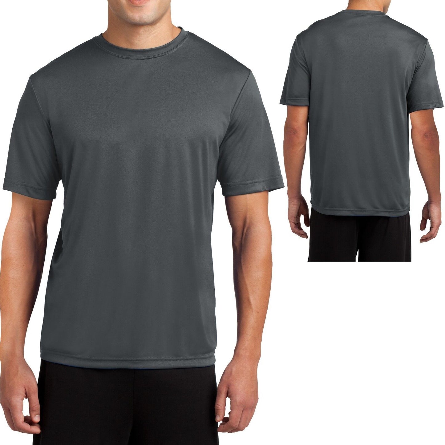 Mens Moisture Wicking T-Shirt Dry Zone Workout BIG & TALL LT 2XLT 3XLT 4XLT NEW