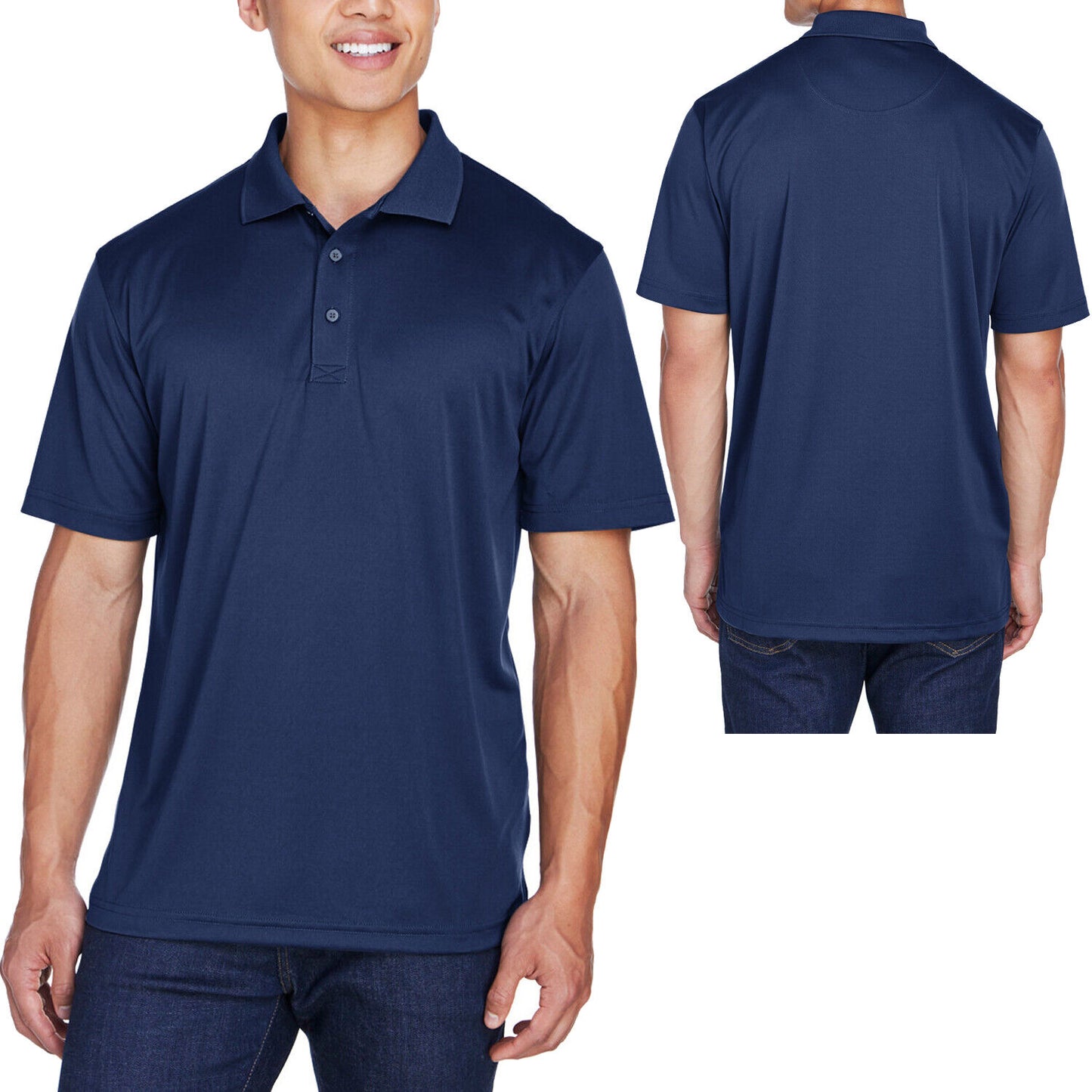 Mens TALL Moisture Wicking Mesh Polo Shirt UPF 40+ Sun Protect Dri Fit XLT, 2XLT