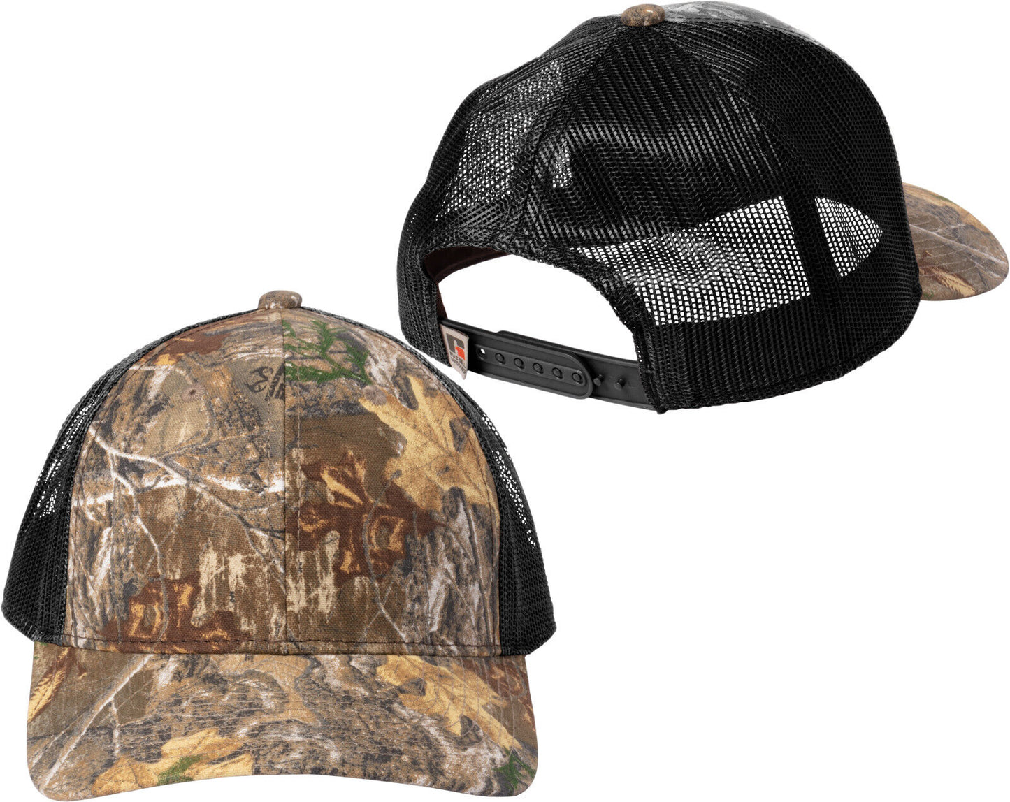 Russell Camo Snapback Trucker Cap Meshback MidProfile Hat Mossy Edge Realtree