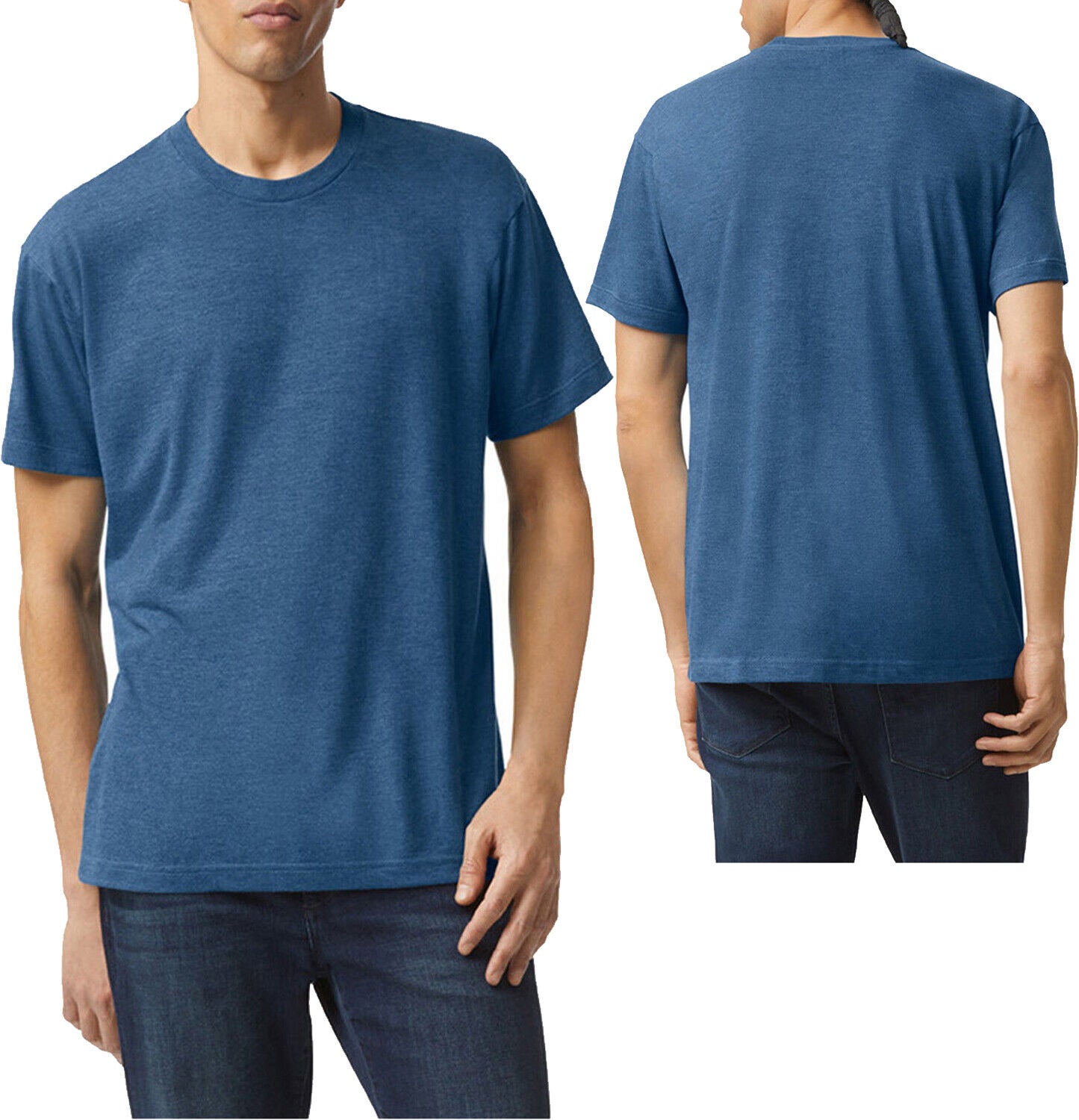 Mens American Apparel Tri Blend Short Sleeve Track T-Shirt Tee XS-3XL