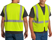 Load image into Gallery viewer, ANSI High Visibility Breathable Mesh Zip Vest Reflective S/M L/XL 2XL/3XL 4X/5X