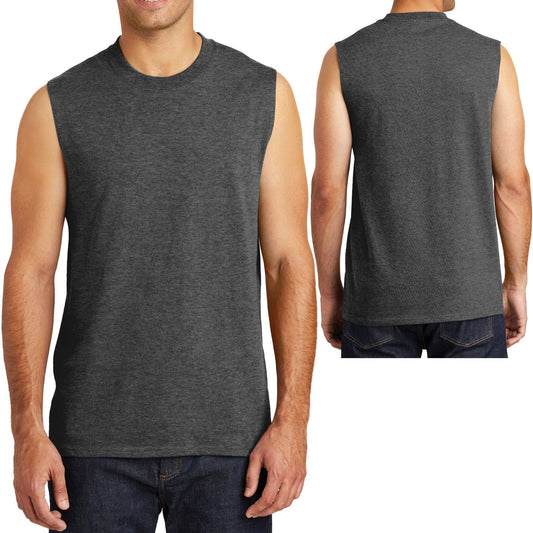 BIG MENS Sleeveless Muscle T-Shirt Cotton Gym Run Basketball 2XL, 3XL, 4XL NEW