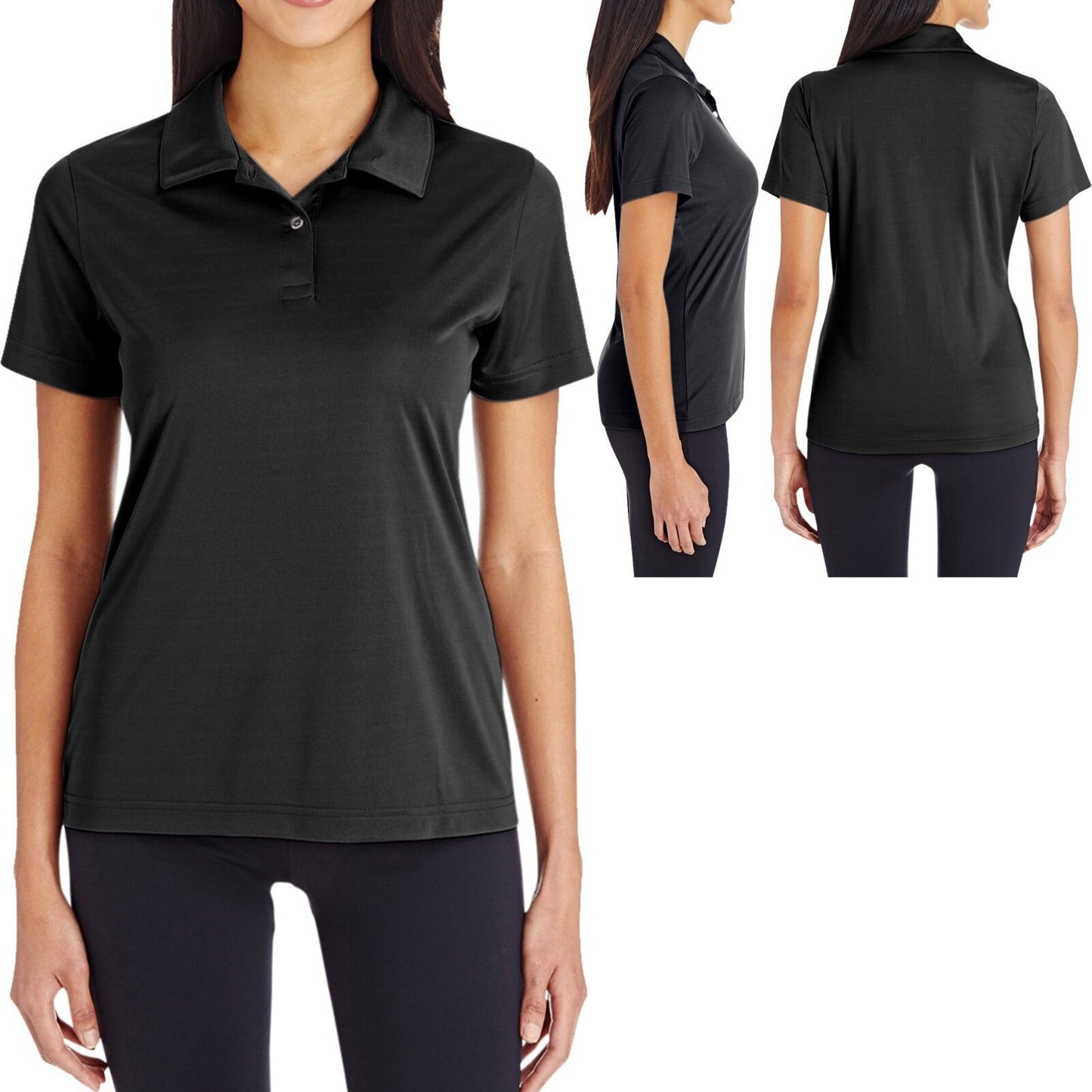 Ladies Plus Size Polo Shirt Moisture Wicking Performance Womens XL, 2XL, 3XL NEW