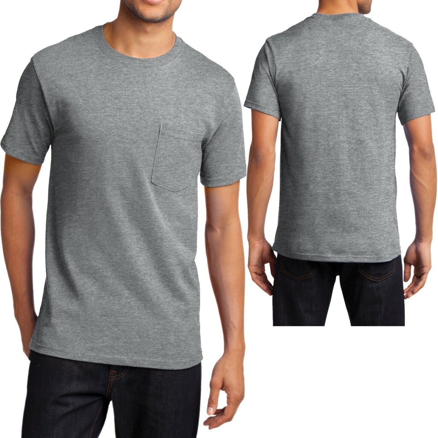 Big and Tall Mens T-Shirt With Pocket Heavy Cotton XL-4XL, LT XLT 2XLT 3XLT 4XLT