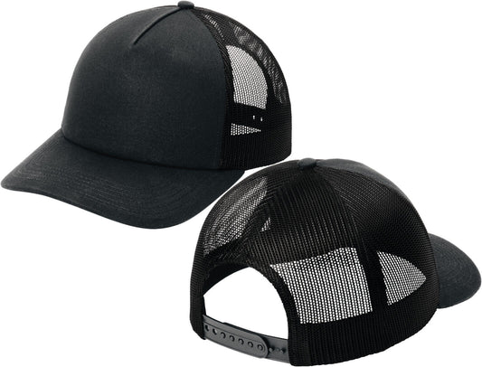 Mens Low Profile Snapback 5-Panel Trucker Cap 2 Tone Mesh Back Hat NEW!