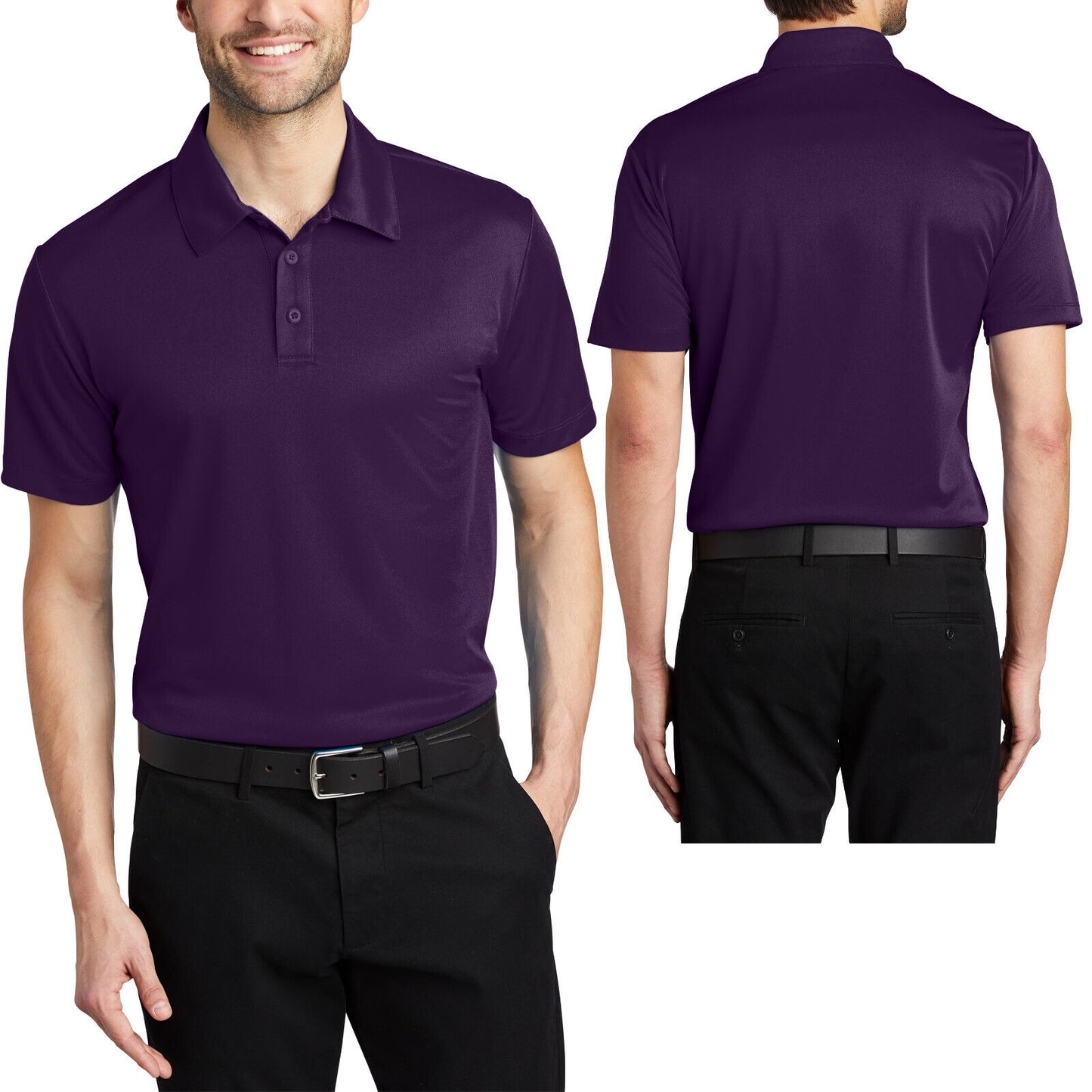 Mens Polo Shirt Moisture Wicking Performance dry fit Golf XS-XL, 2XL 3XL 4XL