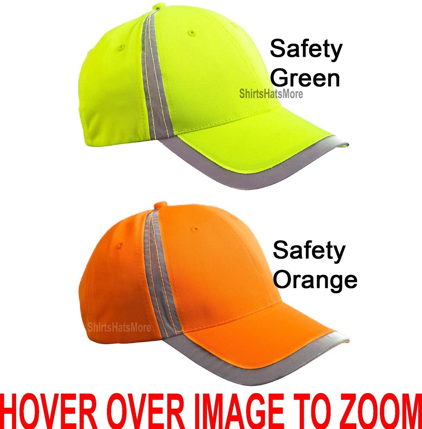 Mens Safety Baseball Cap Reflective Moisture Wicking Structured Hat High Vis NEW