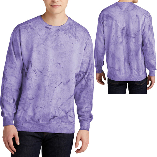 Mens Pigment Dyed Color Blasted Crewneck Sweatshirt Blended Pullover S-3XL NEW!