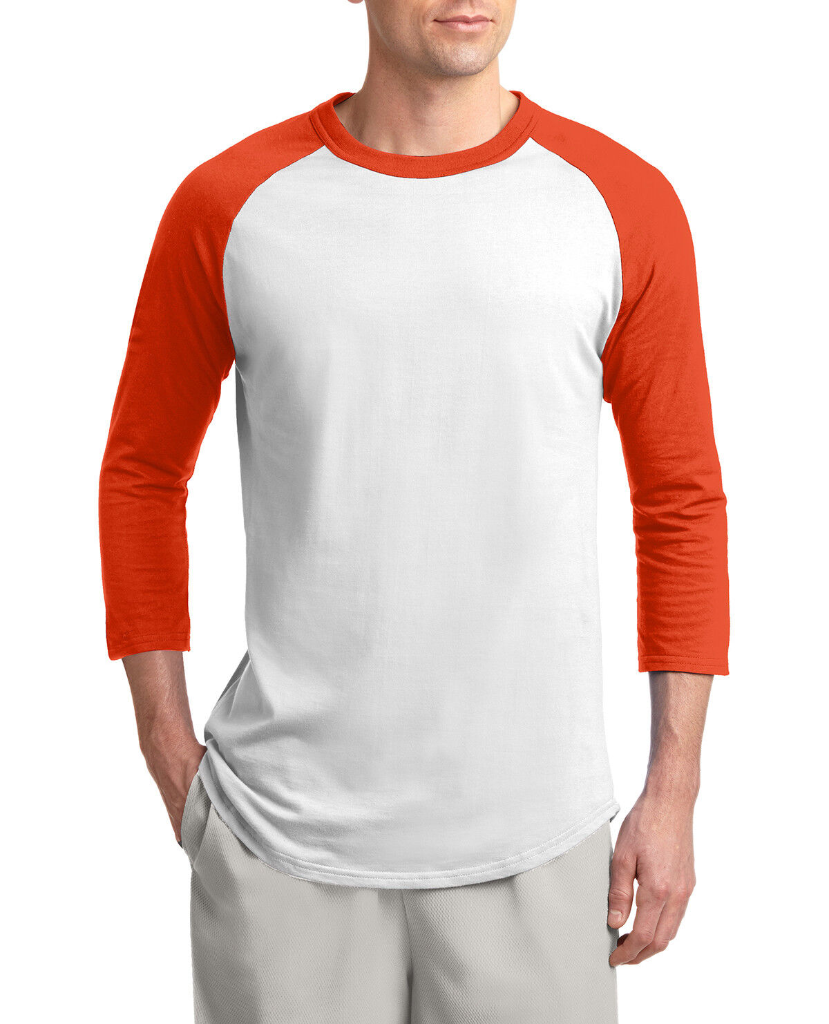 Mens 3/4 Sleeve Colorblock Raglan Baseball Jersey T-Shirt XS-XL 2X 3X 4X 5X 6X