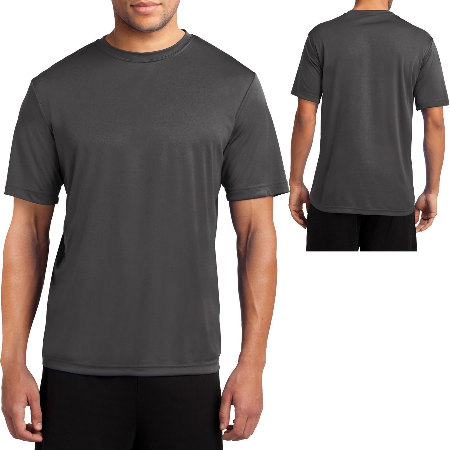 Big Mens Moisture Wicking T-Shirt Performance Dri Fit Gym Workout XL, 2X, 3X, 4X