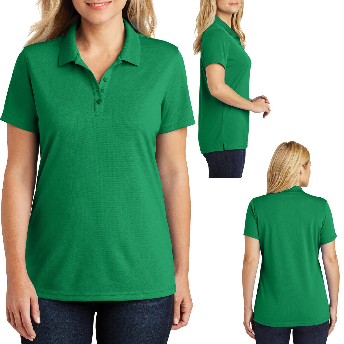 Ladies Polo Shirt UV30 Protection Moisture Wick Mesh Womens Top XS-XL 2X 3X 4X