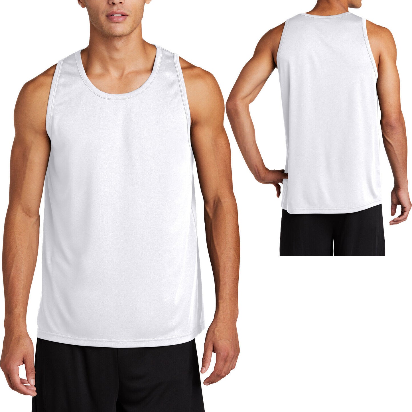 Mens Lightweight Dri Fit Sleeveless Moisture Wicking WorkOut Exercise Tank XS-4X