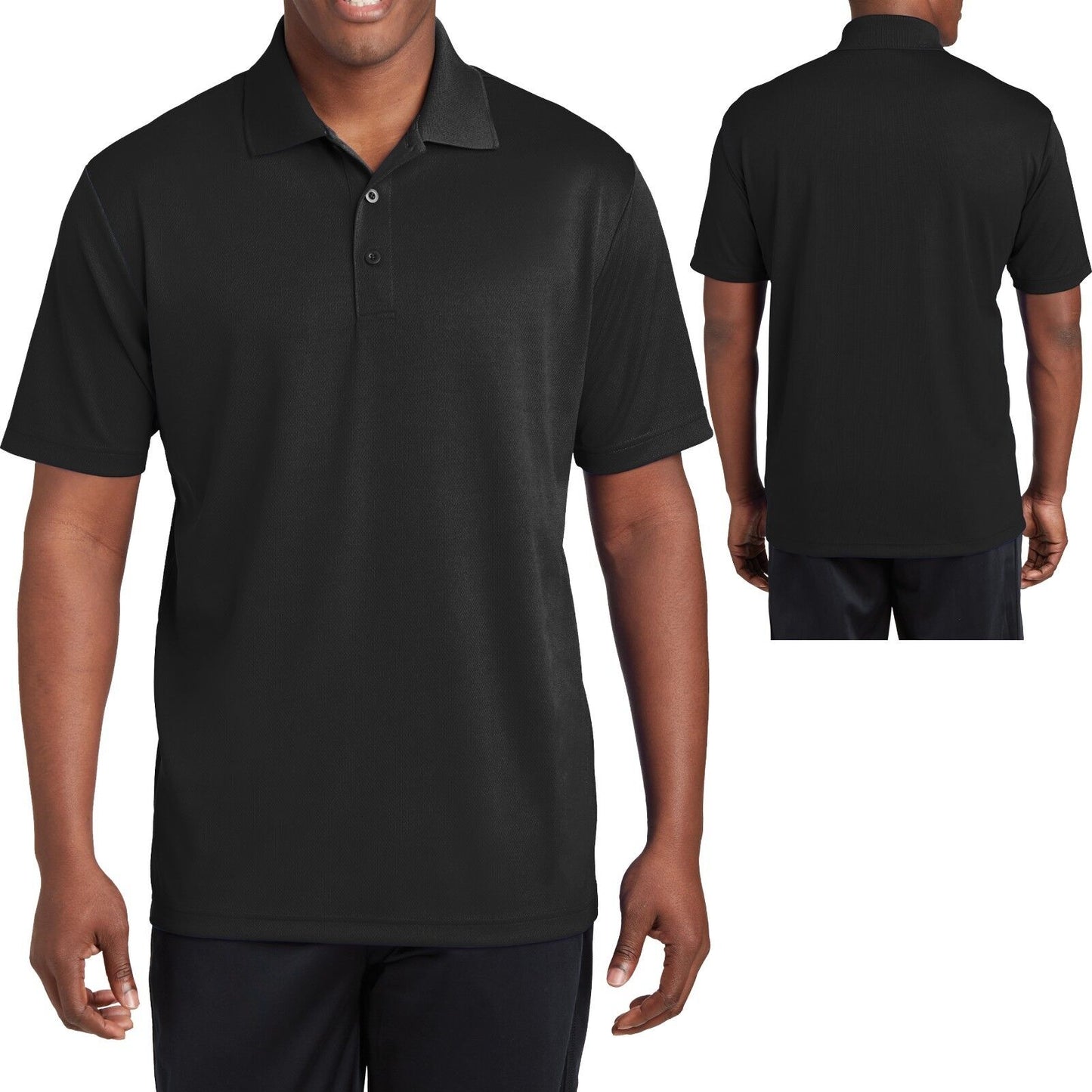 Men's Polo Shirt Moisture Wicking Dri Fit Micro Mesh XS - XL 2XL, 3XL, 4XL NEW