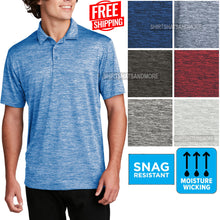 Load image into Gallery viewer, Mens Electric Heather Polo Moisture Wicking Snag Resistant XS-4XL NEW!