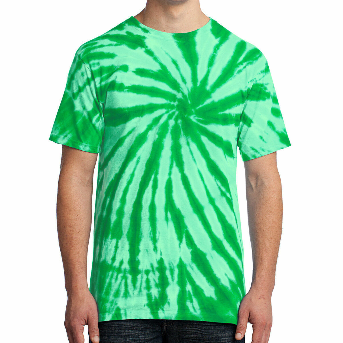 Spiral Tie Dye Mens T-Shirt Blank Tye Dyed Tee S, M, L, XL, 2X, 3X, 4X NEW