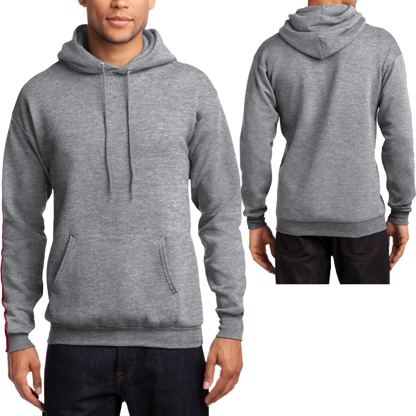 MENS Heather Hoodie Pullover Sweatshirt Warm Hooded S, M, L, XL NEW