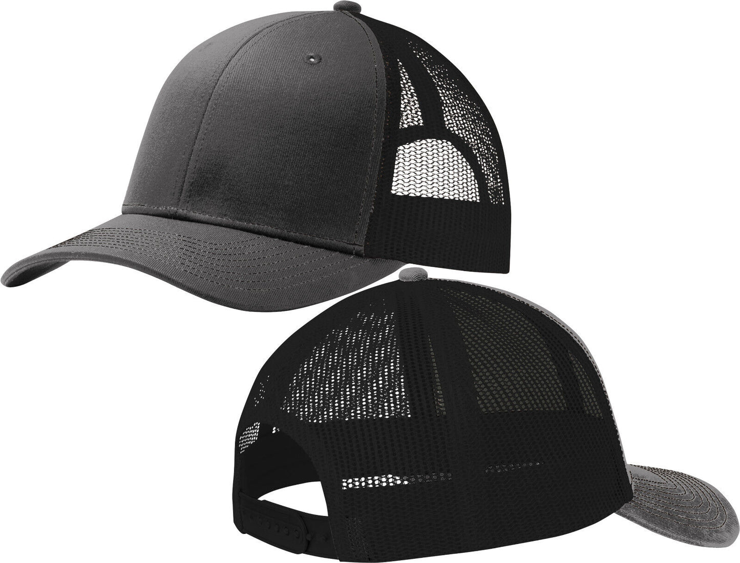 Men's Color Blocked Mesh Hat Structured Cap Mid Profile Snapback Headwear NEW!