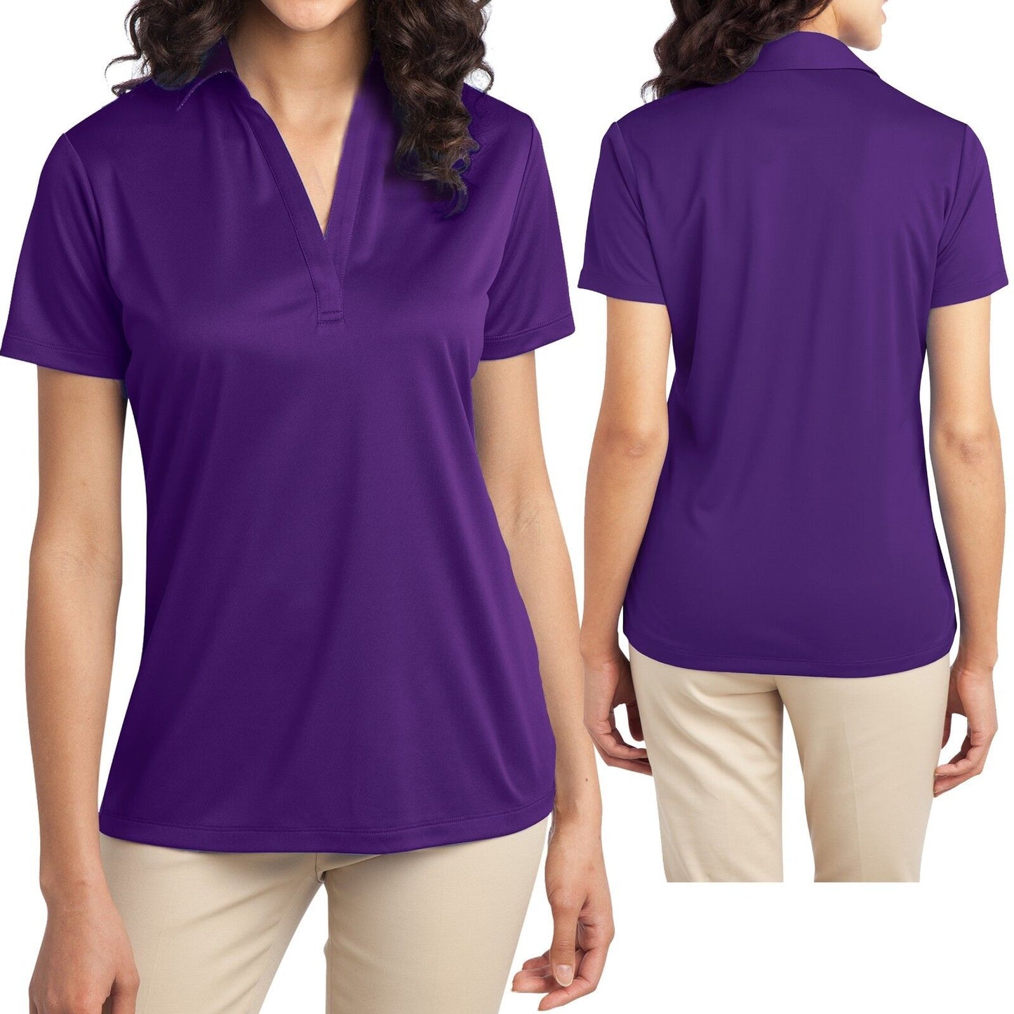 Ladies Plus Size SNAG RESISTANT Dri Fit Wicking Polo Shirt Womens 2XL 3XL 4XL