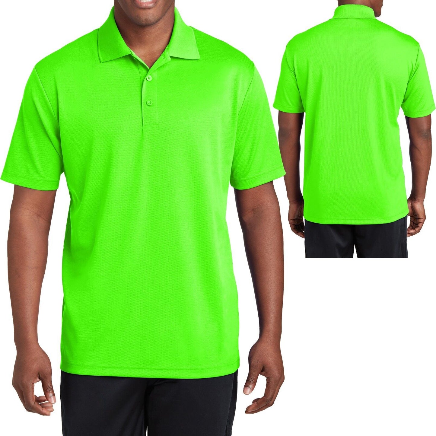 Men's Polo Shirt Moisture Wicking Dri Fit Micro Mesh XS - XL 2XL, 3XL, 4XL NEW