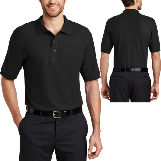 TALL Mens Silky Soft Polo Shirt Wrinkle and Shrink Resistant Pique LT-4XLT NEW!