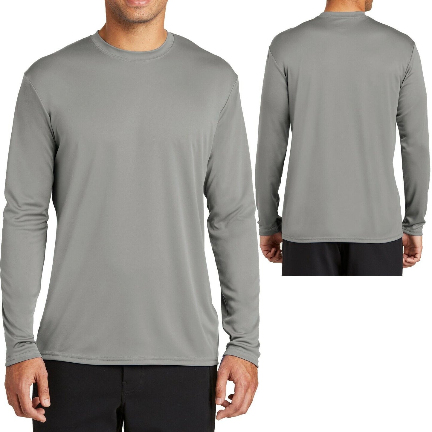 Big Mens Long Sleeve Base Layer Moisture Wicking T-Shirt XL, 2XL, 3XL, 4XL NEW