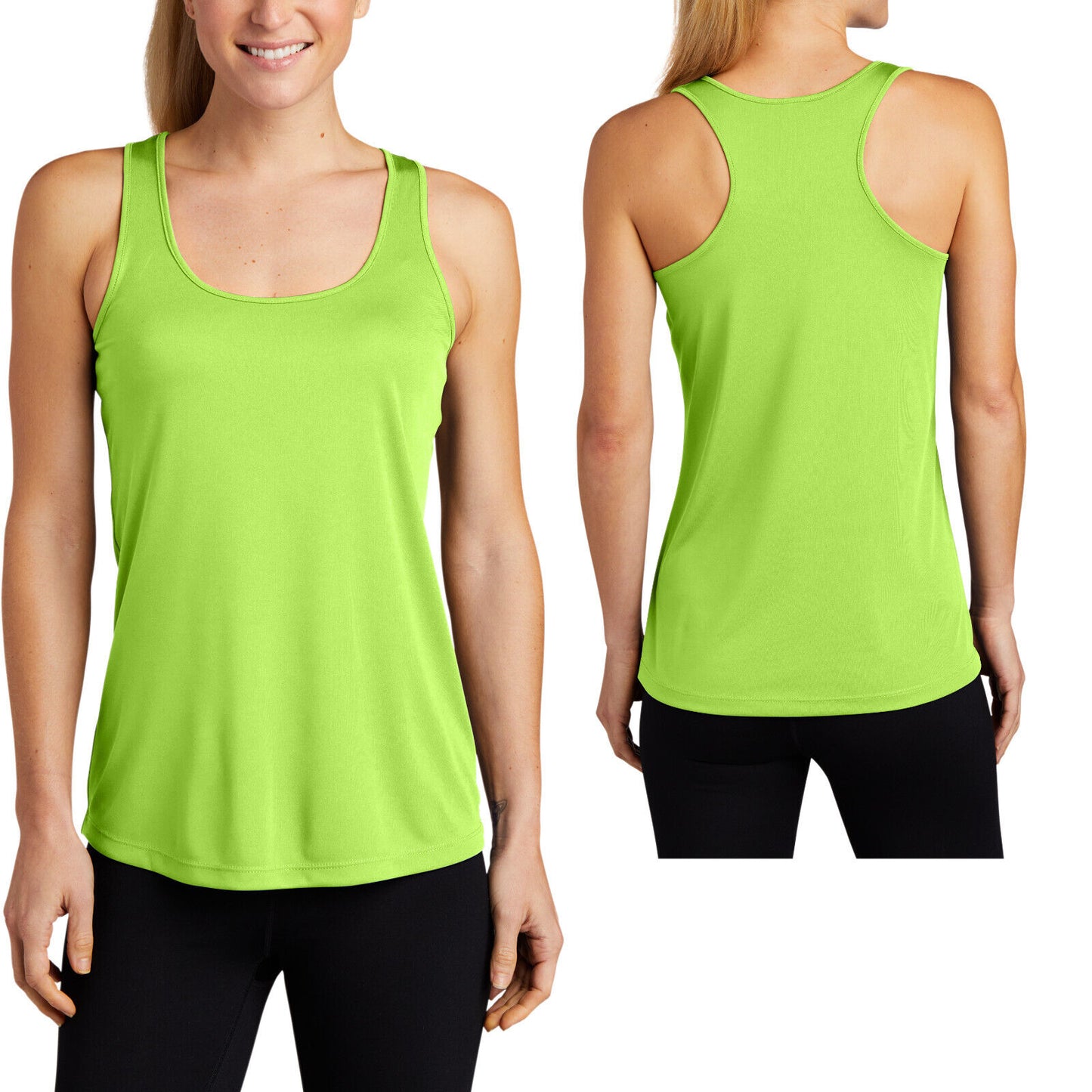 Ladies Wicking Racerback Tank Top Dri Fit T-Shirt Yoga Exercise Womens XS-4X NEW