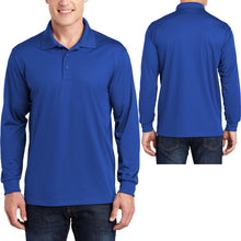 Load image into Gallery viewer, Mens Long Sleeve Micropique Snag Resistant Moisture Wicking Polo XS-4XL NEW!