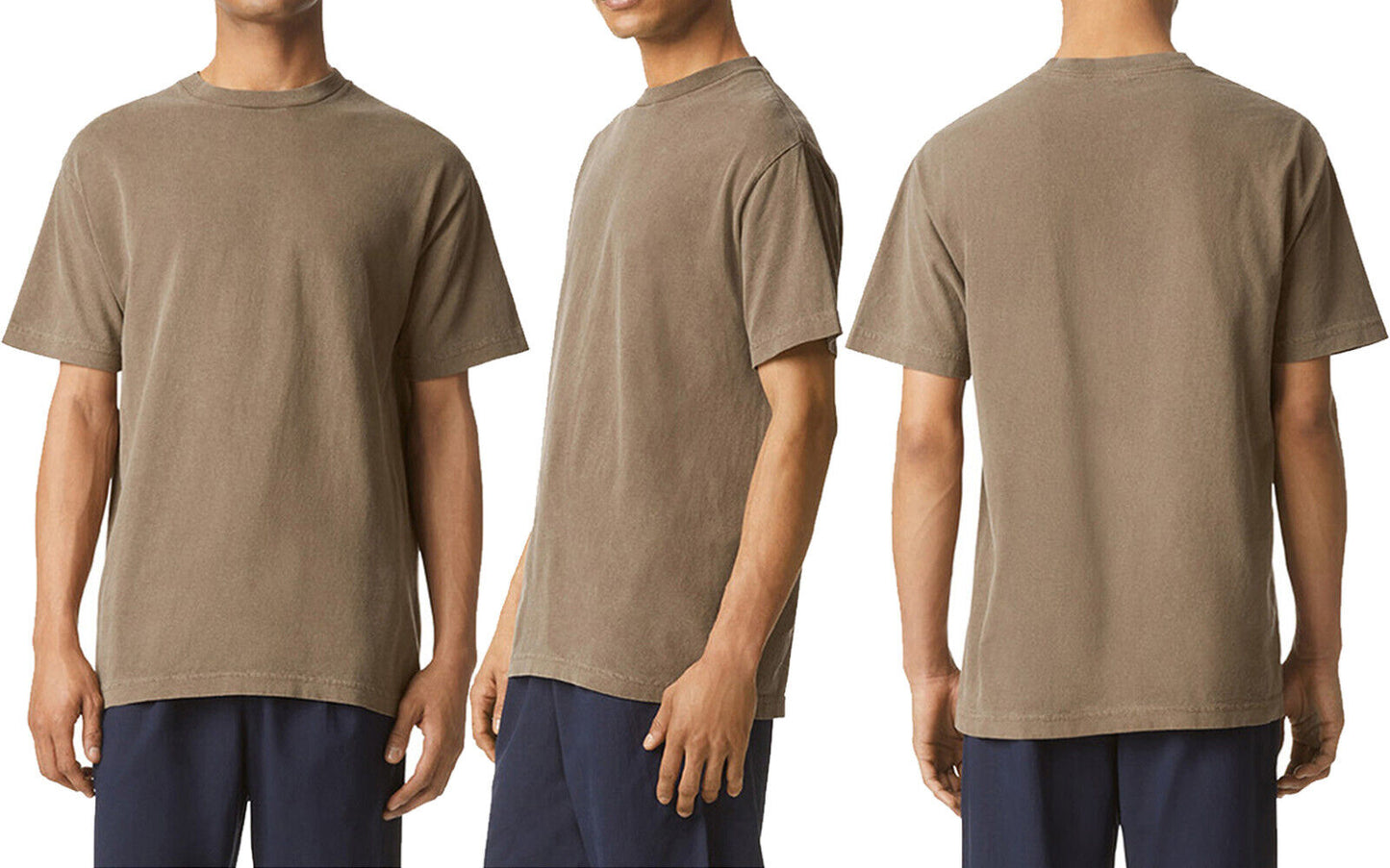 Mens American Apparel Garment Dyed T-Shirt 100% US Cotton Relaxed Fit Tee S-3XL