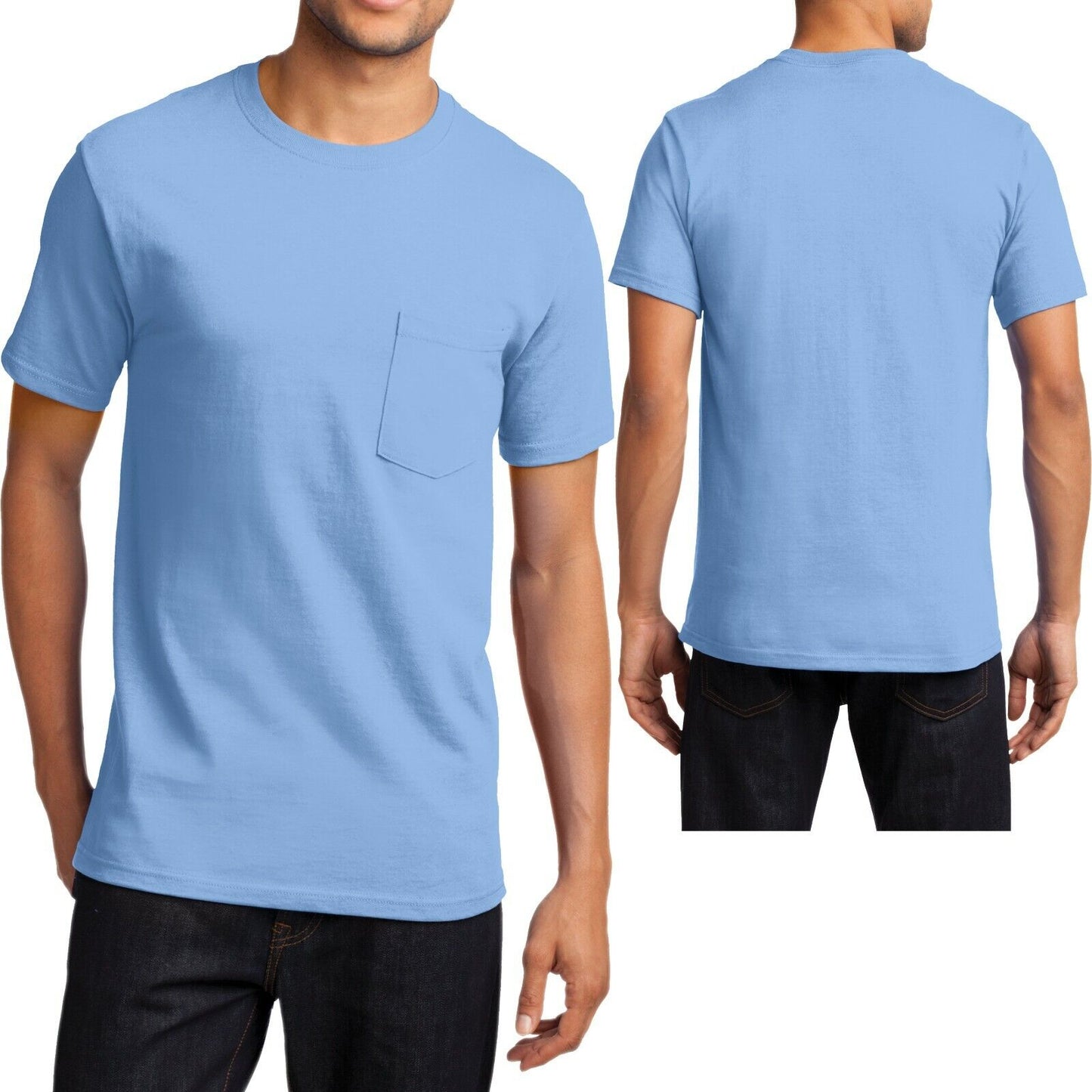 Big and Tall Mens T-Shirt With Pocket Heavy Cotton XL-4XL, LT XLT 2XLT 3XLT 4XLT