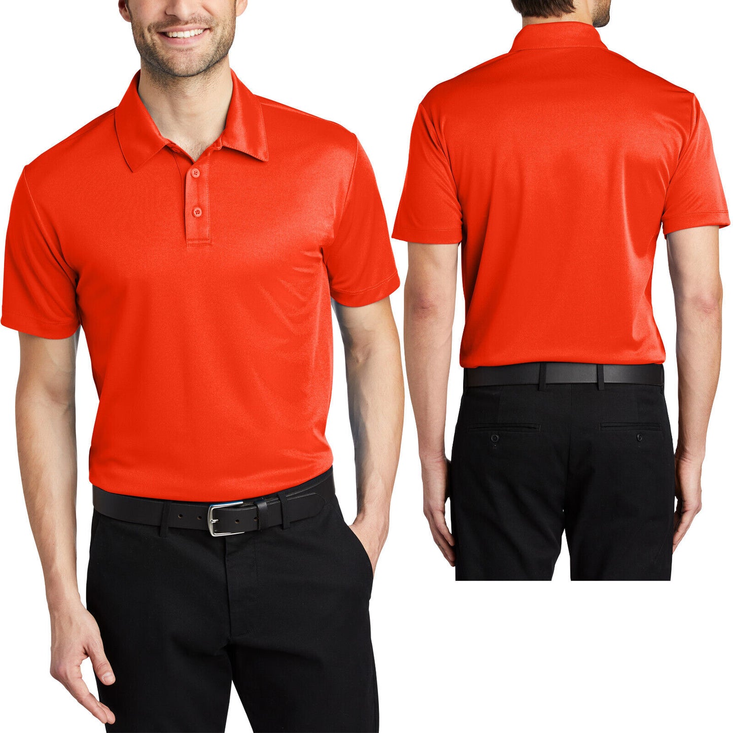 Mens Polo Shirt Moisture Wicking Performance dry fit Golf XS-XL, 2XL 3XL 4XL