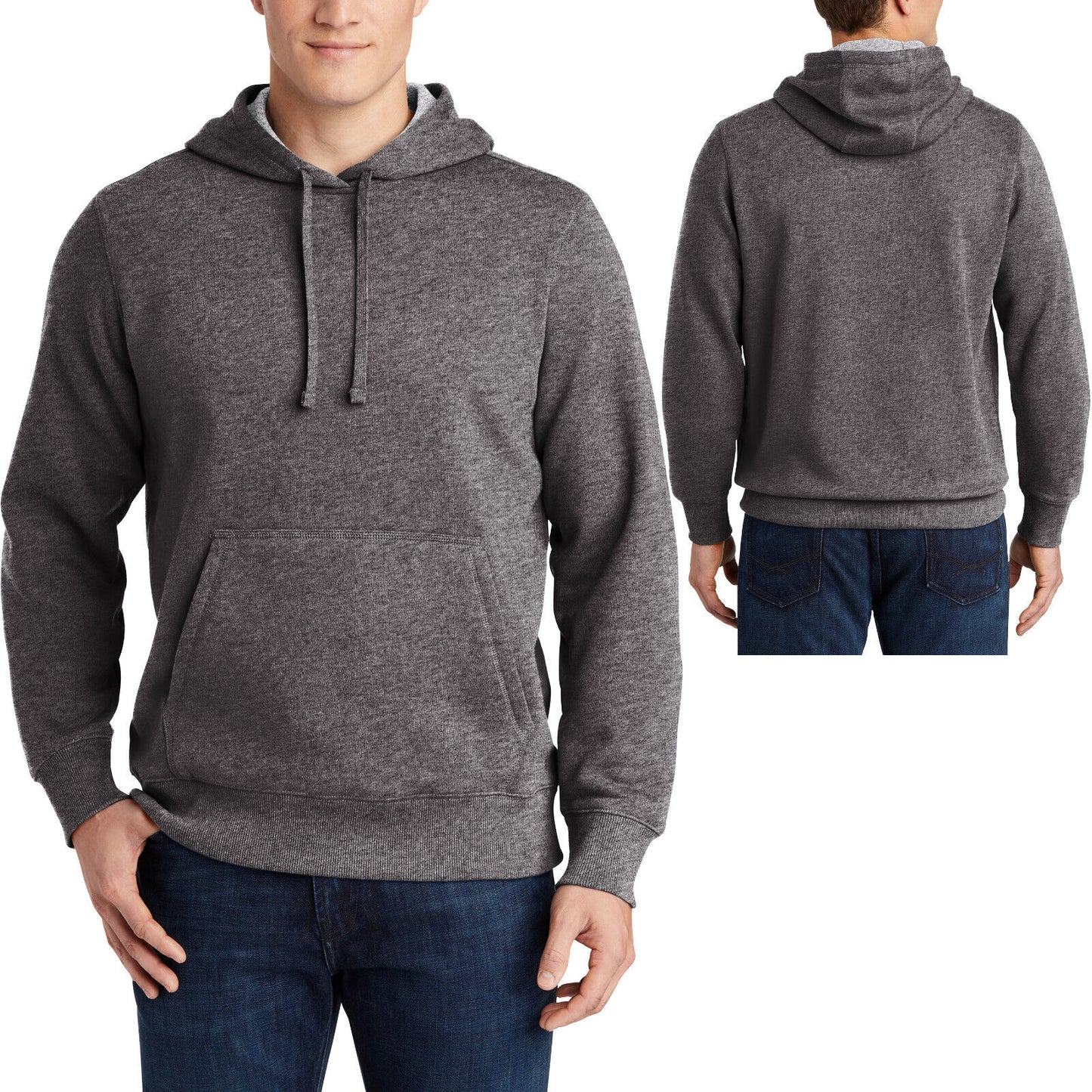 Mens TALL Pullover Hoodie Cotton/Fleece Blend Hooded Sweatshirt  LT-4XLT NEW!