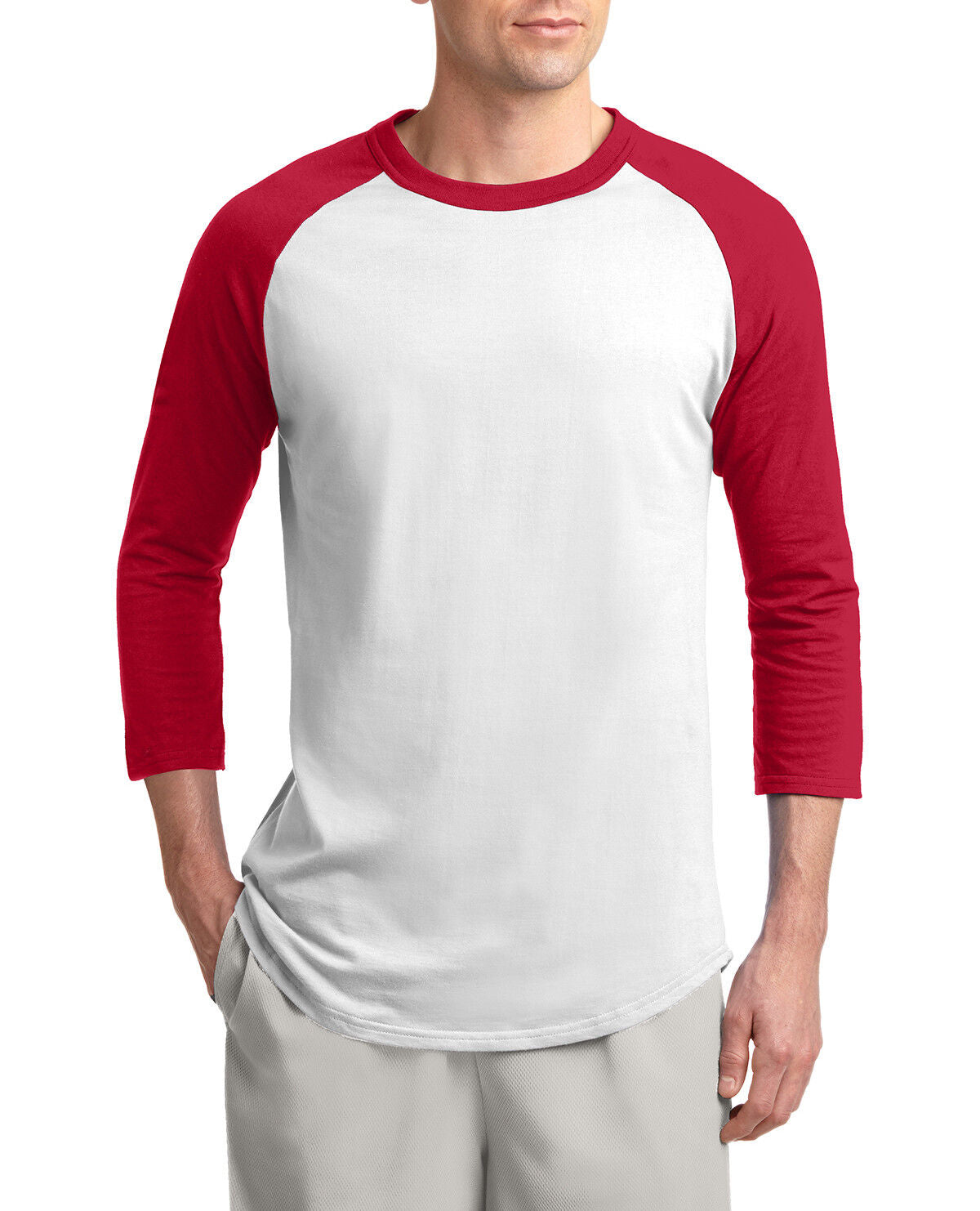 Mens 3/4 Sleeve Colorblock Raglan Baseball Jersey T-Shirt XS-XL 2X 3X 4X 5X 6X