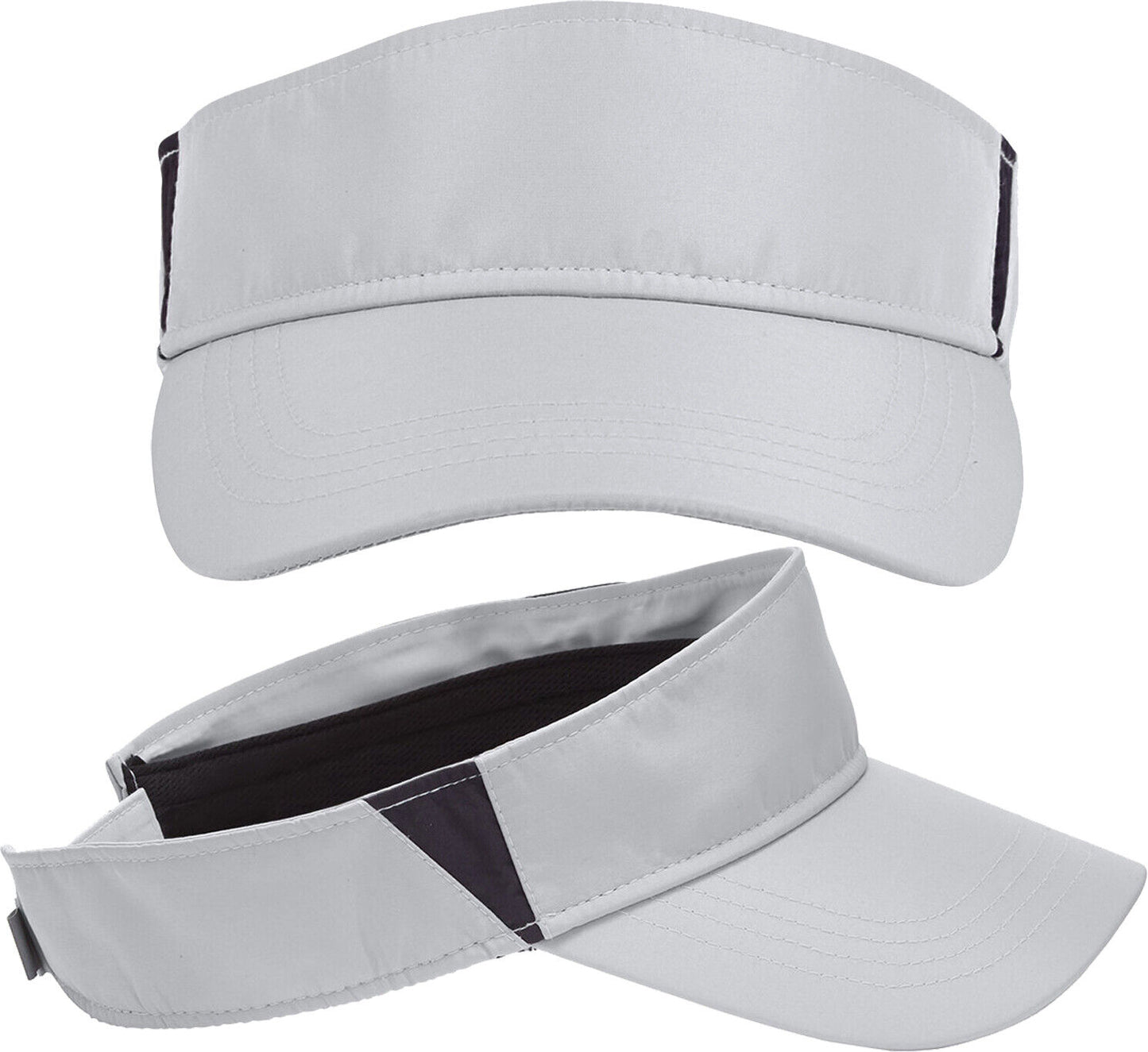 Mens Women Contrast Visor With Reflective Tab Moisture Wicking Hat 15 Colors NEW