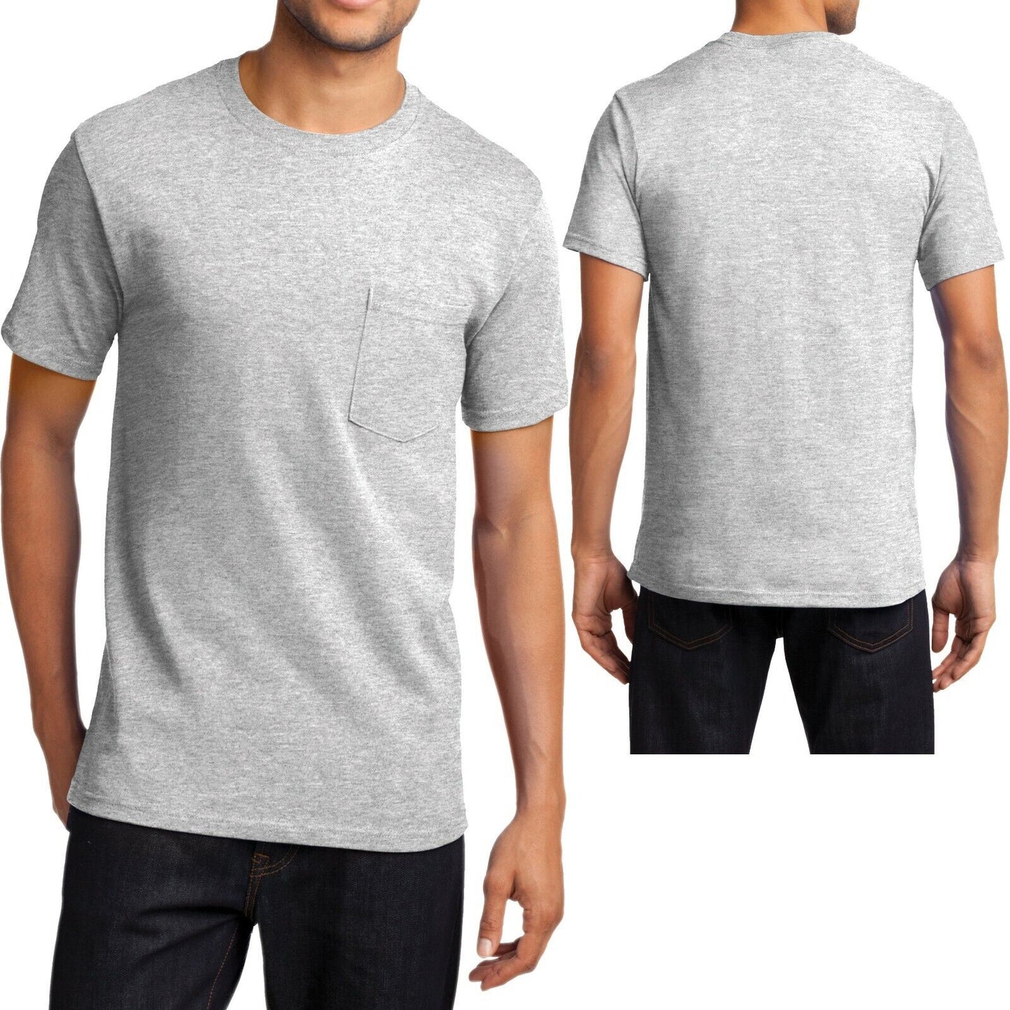 Big and Tall Mens T-Shirt With Pocket Heavy Cotton XL-4XL, LT XLT 2XLT 3XLT 4XLT