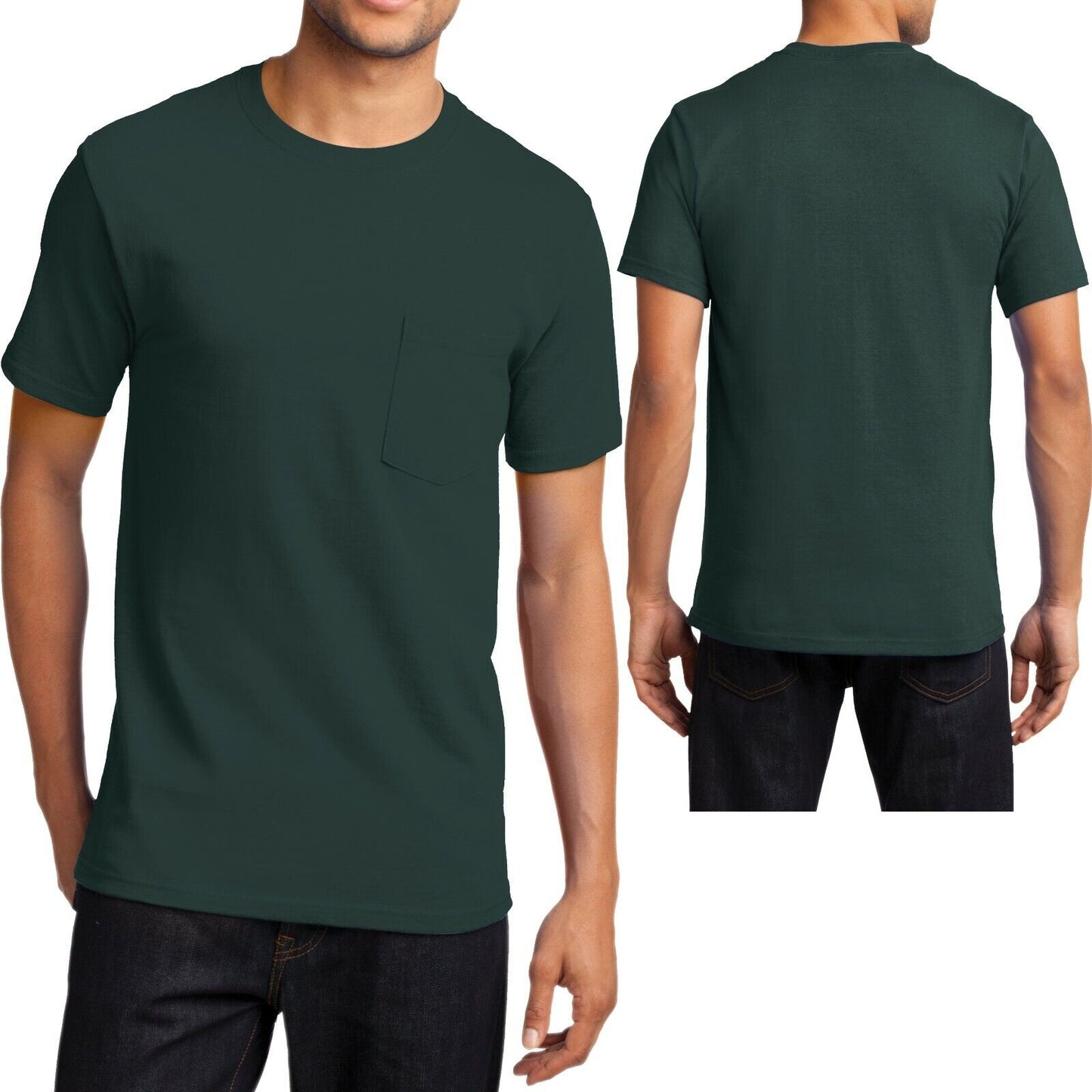 Big and Tall Mens T-Shirt With Pocket Heavy Cotton XL-4XL, LT XLT 2XLT 3XLT 4XLT