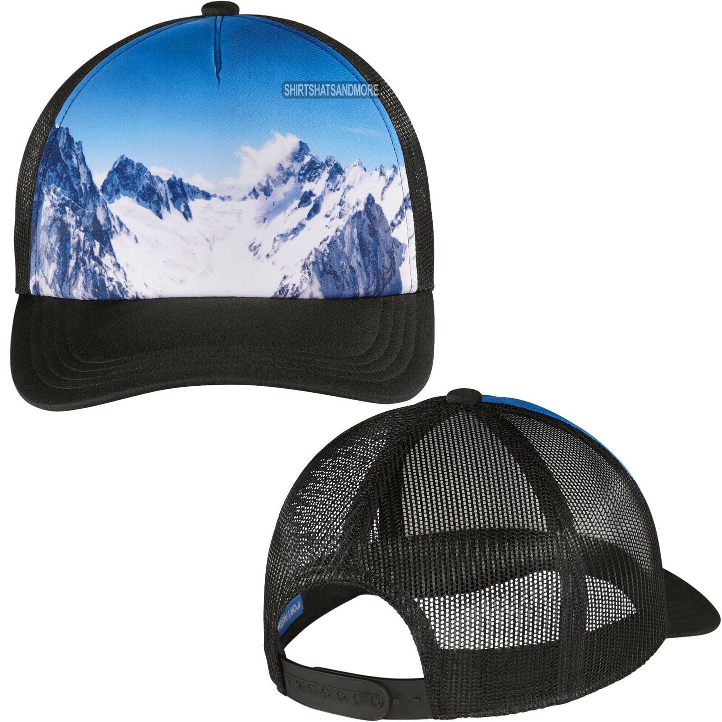 Photo Realistic Snap Back Trucker Cap Baseball Hat Nature Scenes Mesh Back NEW