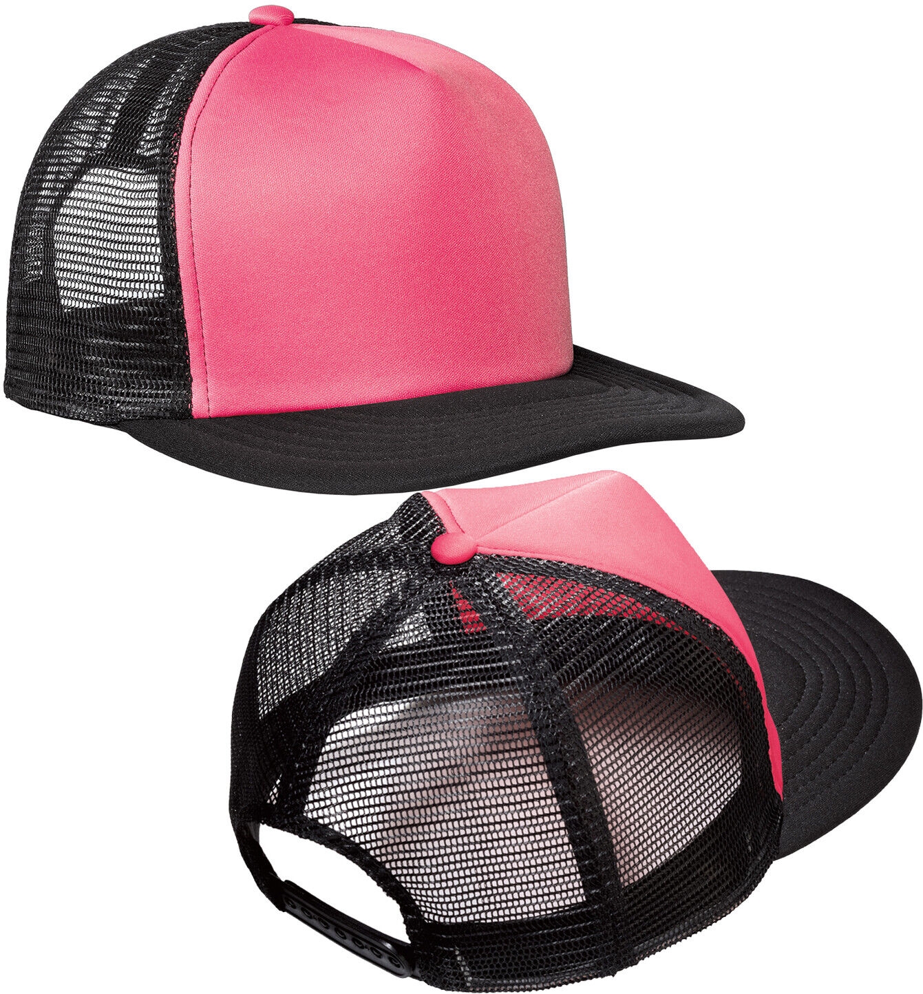 NEONS Flat Bill Snapback Trucker Cap High Profile Mesh Back Hat NEW!