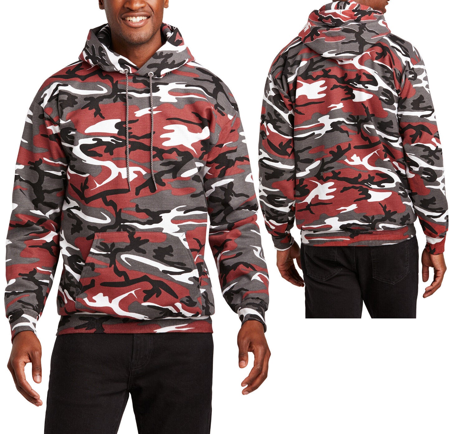 Mens Camo Pullover Hooded Sweatshirt Hoodie Cotton/Poly Hoody S M L XL 2X 3X 4X