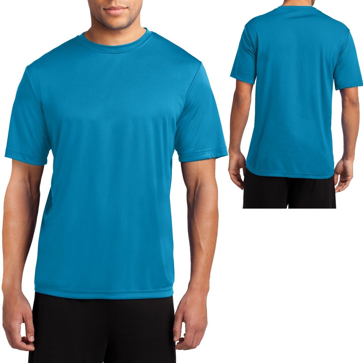 Big Mens Moisture Wicking T-Shirt Performance Dri Fit Gym Workout XL, 2X, 3X, 4X