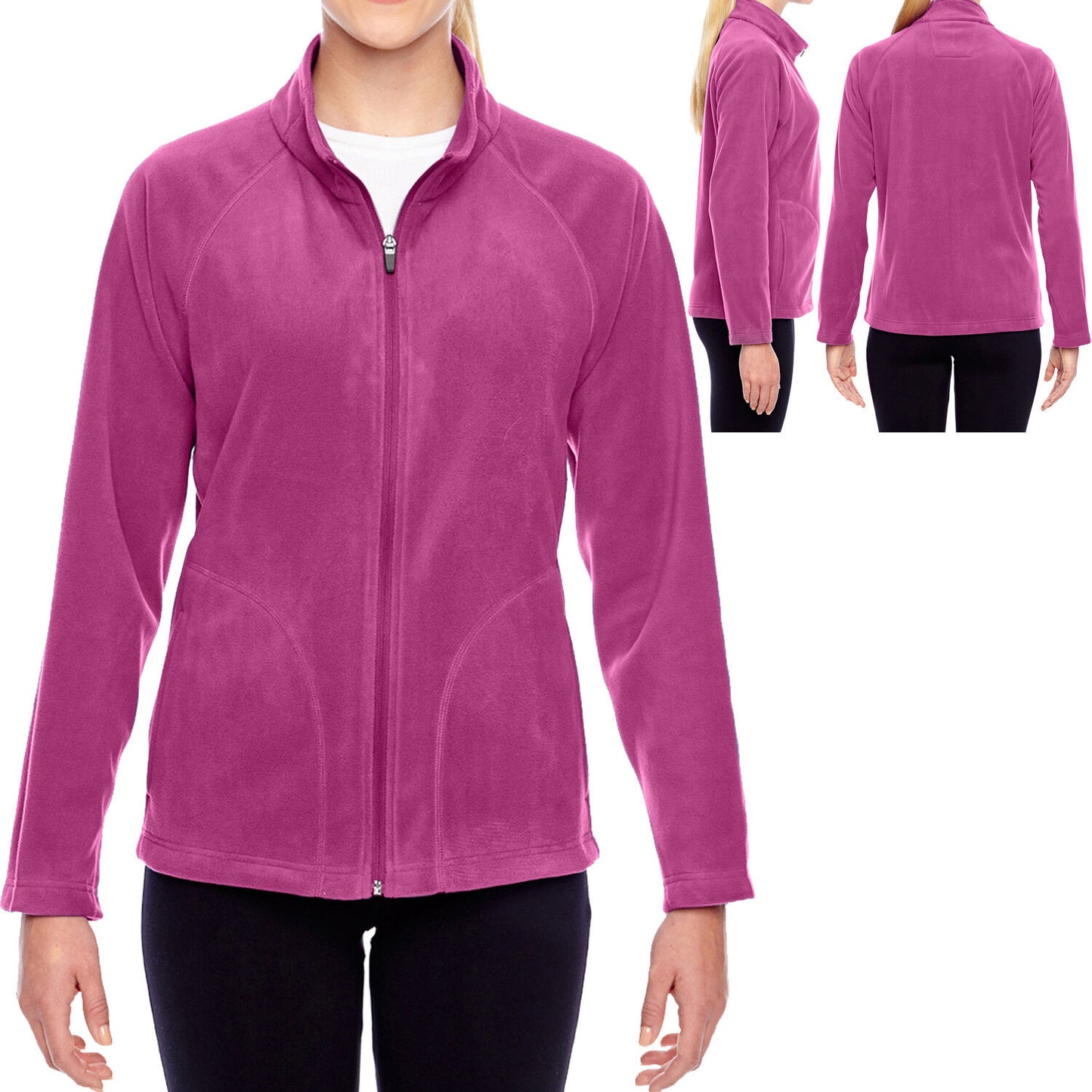 Ladies Full Zip Jacket Polar Micro Fleece with Pockets Womens XS-XL, 2XL, 3XL