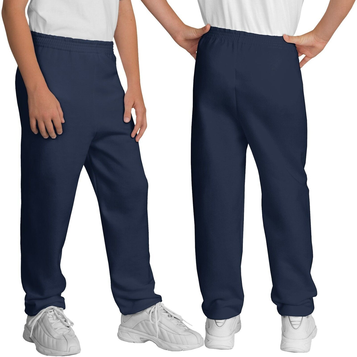 Youth Elastic Bottom Sweatpants  XS, S, M, L, XL Childrens Boys Girls Kids NEW