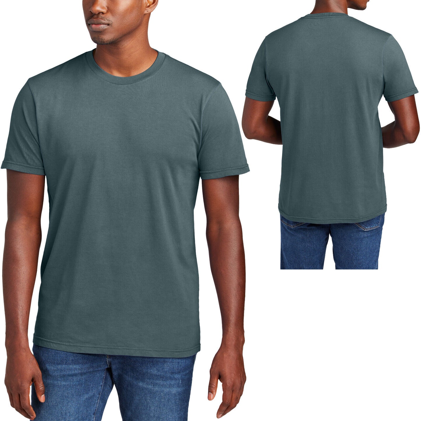 Mens Soft 100% Ring Spun Cotton T-Shirt Garment Dyed & Washed Tee XS-4XL NEW!