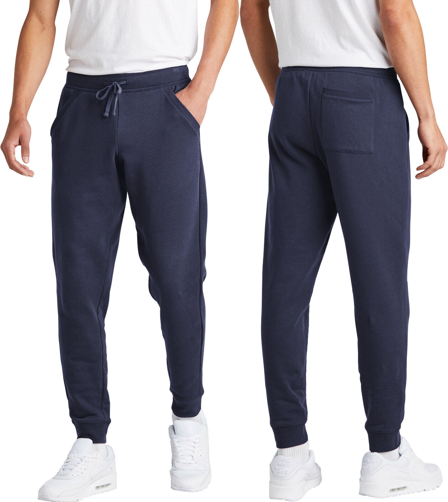 Mens Fleece Blended Cotton Rich Jogger Sweatpants With Pockets XS-4XL NEW!